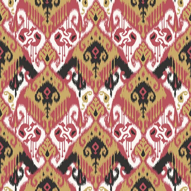 Ikat Geometric Salsa Cushion Cover
