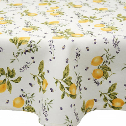 Lemons Tablecloth , Cotton Round Oval Rectangle , Handmade UK