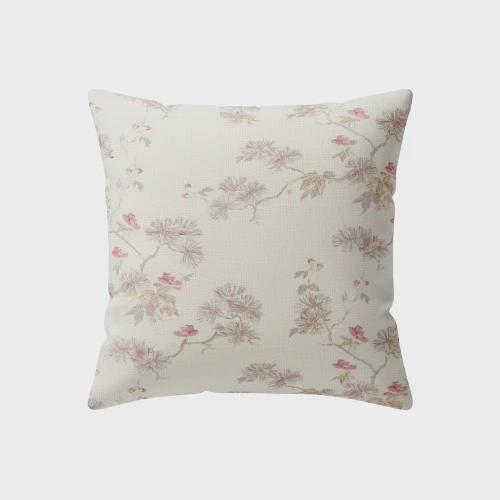 Laura Ashley Nara Truffle Cushion Cover , Floral Throw Pillow , Handmade UK