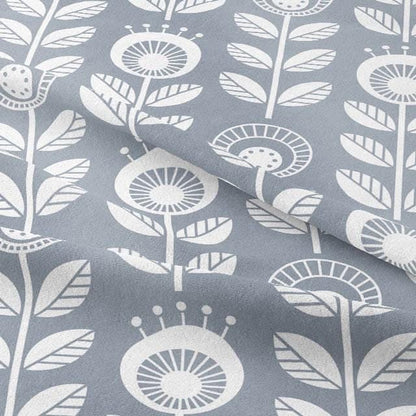Scandi Dandelion Floral Cotton Tablecloth , Round Oval Rectangle Table Cloth , Handmade UK