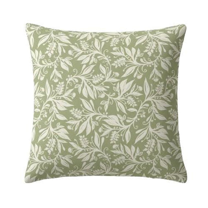 Berry Clusters Leaves Floral Sage Green Cushion Cover , Throw Pillow , Scatter Cushions , Cushion Cover UK