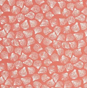 Seashells Coral Cushion Cover: Handmade Cotton Throw Pillow