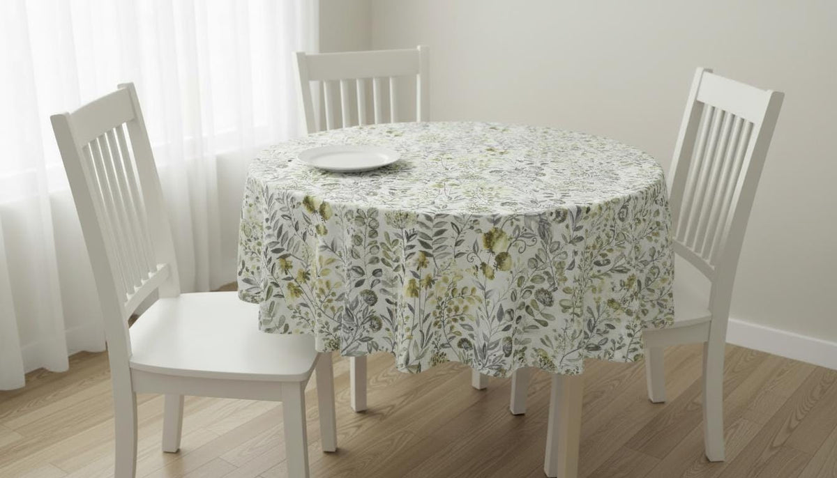 Wildflower Floral Tablecloth , Ashley Wilde Whitwell Buttercup , Handmade UK