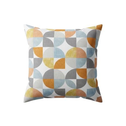 Retro Geometric Spiral Tangerine Cushion Cover