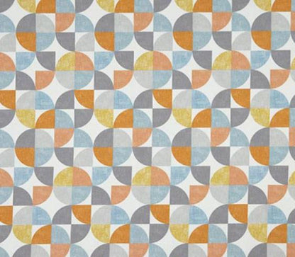 Retro Geometric Spiral Tangerine Cushion Cover