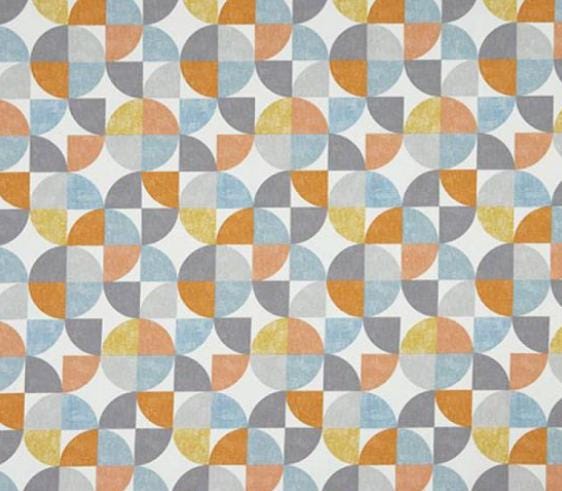 Retro Geometric Spiral Tangerine Cushion Cover