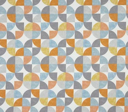 Retro Geometric Spiral Tangerine Cushion Cover