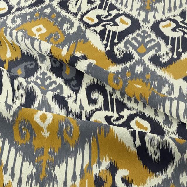 Ikat Geometric Ochre Cushion Cover