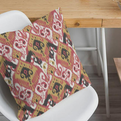 Ikat Geometric Salsa Cushion Cover