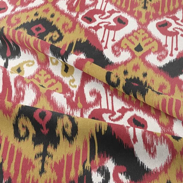 Ikat Geometric Salsa Cushion Cover