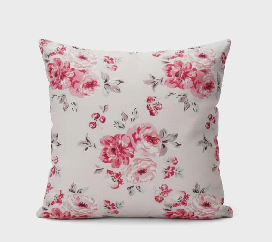 Cath Kidston Brampton Bunch Raspberry Cushion Cover , Vintage Rose Pillow cover