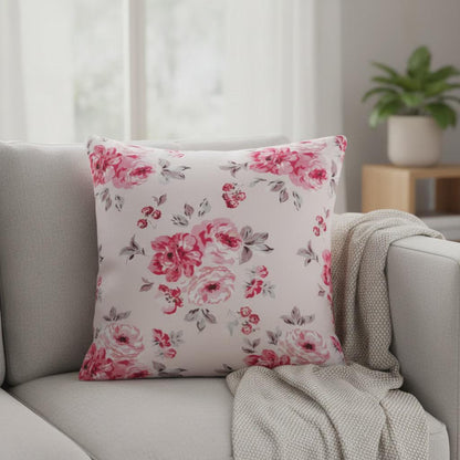 Cath Kidston Brampton Bunch Raspberry Cushion Cover , Vintage Rose Pillow cover