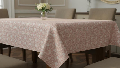 Scandi Floral Melby Blush Pink Tablecloth , Round Oval Square Rectangle , Handmade UK