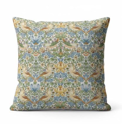 William Morris Strawberry Thief Sky Blue Cushion Cover , Handmade UK