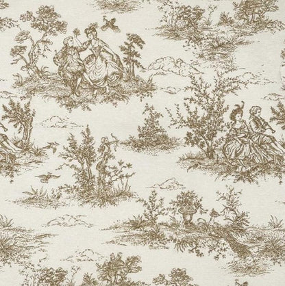 Beige Toile De Jouy Cushion Cover , Vintage French Style Throw Pillow