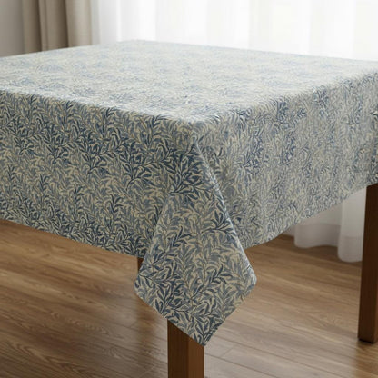 William Morris Willow Bough Natural Coated Tablecloth , Water Resistant Tablecloths , Outdoor Tablecloth , Round Oval Rectangle Tablecloth