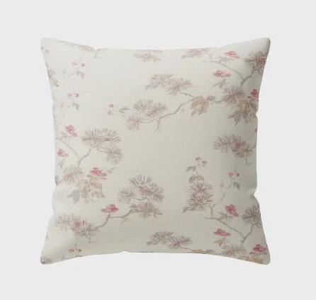 Laura Ashley Nara Truffle Cushion Cover , Floral Throw Pillow , Handmade UK