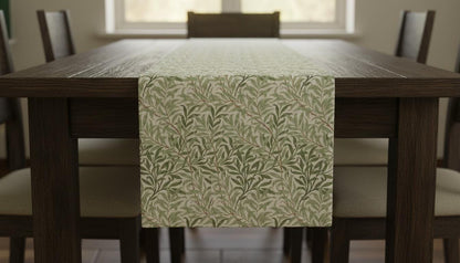 William Morris Table Runner Willow Bough Sage Green , Cotton Napkins , Handmade UK