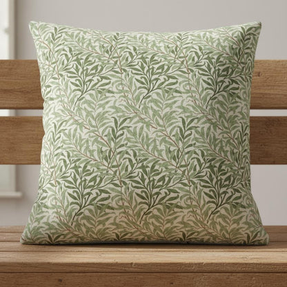 William Morris Cushion Cover Willow Bough Sage Green, Leaf Leaves Throw Pillow, Handmade UK