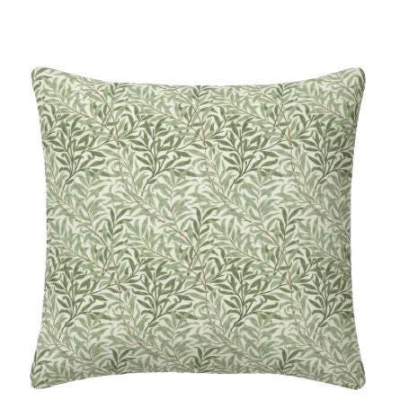 William Morris Cushion Cover Willow Bough Sage Green, Leaf Leaves Throw Pillow, Handmade UK