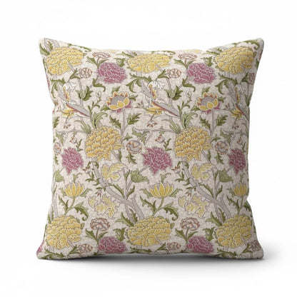 William Morris Cray Floral Stardust Cushion Cover , Cotton Throw Pillow , Handmade UK