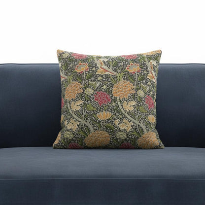 William Morris Cray Floral Autumn Cushion Cover , Cotton Throw Pillow , Handmade UK