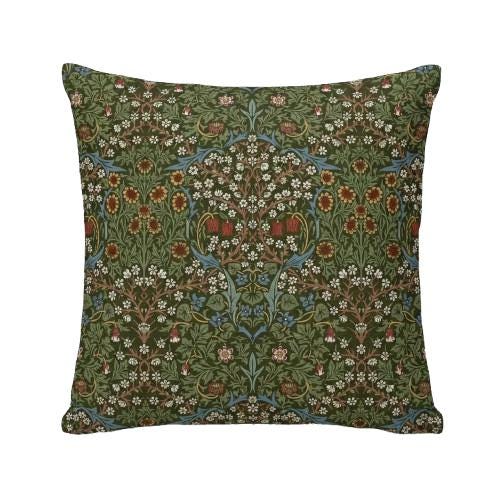 William Morris Blackthorne Floral Forest Cushion Cover , Cotton Throw Pillow , Handmade UK