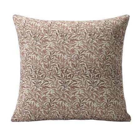 William Morris Cushion Cover Willow Bough Rust , Cotton Throw Pillow , Handmade UK