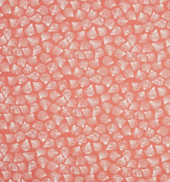 Seashells Coral Cushion Cover: Handmade Cotton Throw Pillow