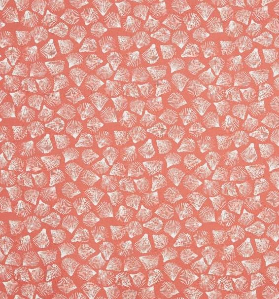 Seashells Coral Cushion Cover: Handmade Cotton Throw Pillow
