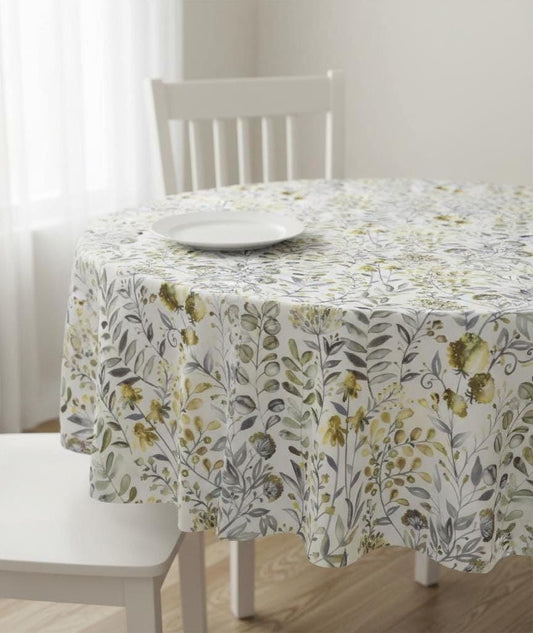 Wildflower Floral Tablecloth , Ashley Wilde Whitwell Buttercup , Handmade UK