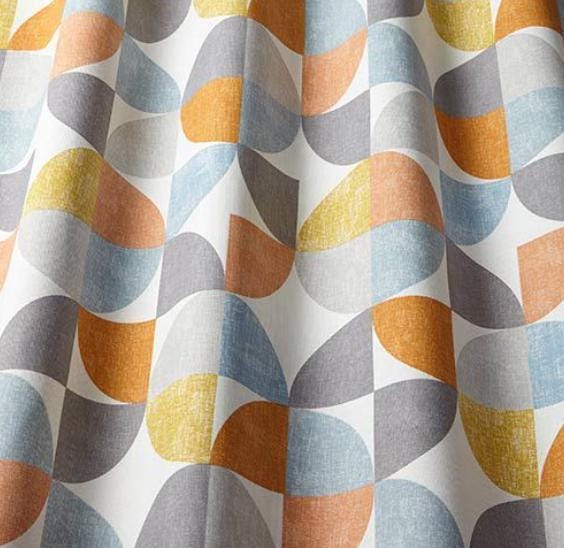 Retro Geometric Spiral Tangerine Cushion Cover