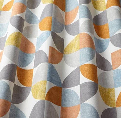 Retro Geometric Spiral Tangerine Cushion Cover