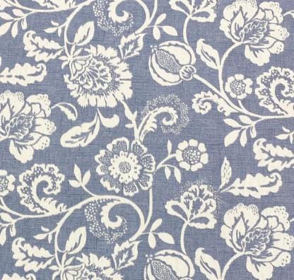 Eliza Tapestry Flowers Chambray Tablecloth , Round Oval Rectangle , Handmade UK