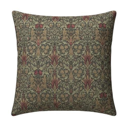 William Morris Snakeshead Mocha Cushion Cover , Floral Throw Pillow , Handmade UK