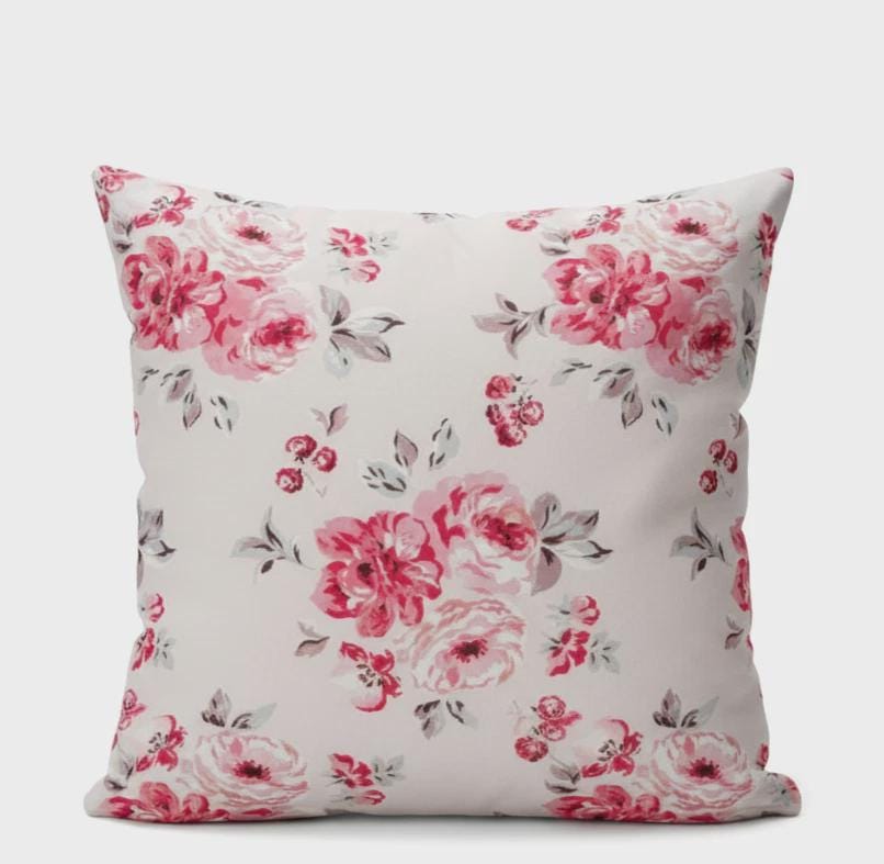 Cath Kidston Brampton Bunch Raspberry Cushion Cover , Vintage Rose Pillow cover