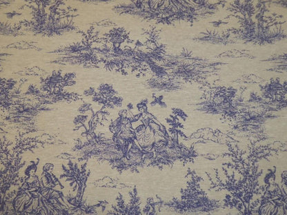 Blue Toile De Jouy Cushion Cover , Vintage French Style Throw Pillow