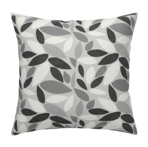 Modern Monochrome Leaf Pattern Cushion Cover , Handmade UK