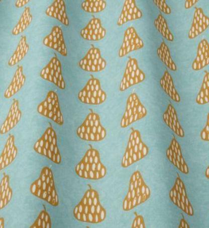 Scandi Pears Tangerine Tablecloth , Round Oval Rectangle , Handmade UK