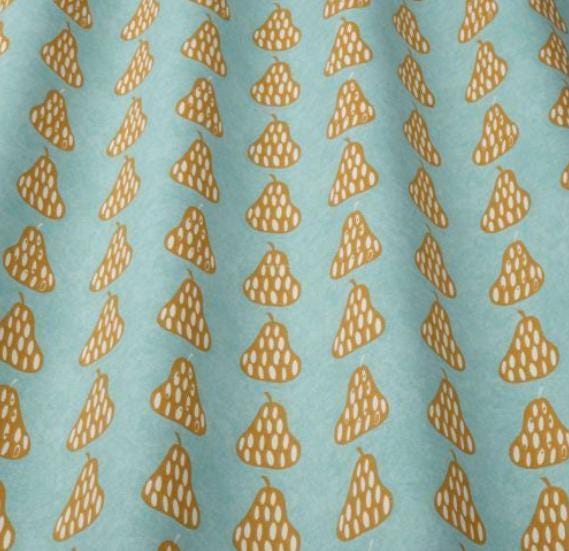 Scandi Pears Tangerine Tablecloth , Round Oval Rectangle , Handmade UK