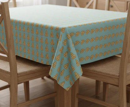 Scandi Pears Tangerine Tablecloth , Round Oval Rectangle , Handmade UK