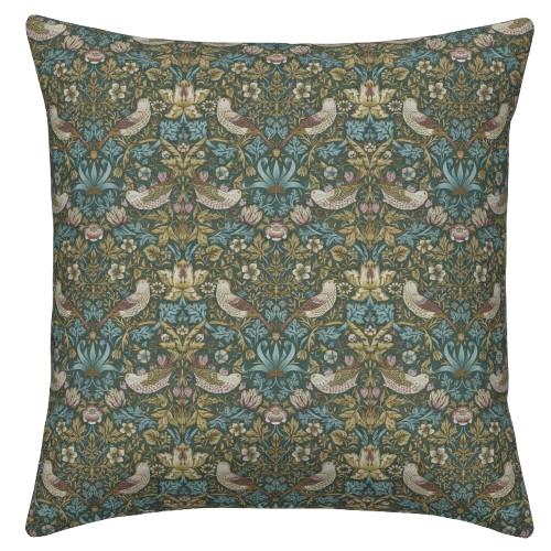 William Morris Strawberry Thief Teal Cushion Cover , Handmade UK