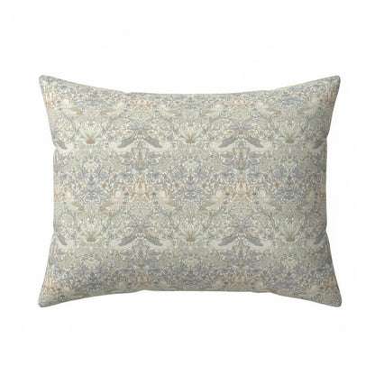 William Morris Strawberry Thief Natural Cushion Cover, Handmade UK