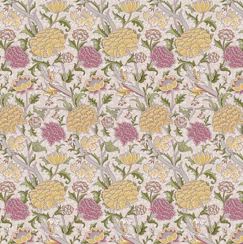 William Morris Cray Floral Stardust Cushion Cover , Cotton Throw Pillow , Handmade UK