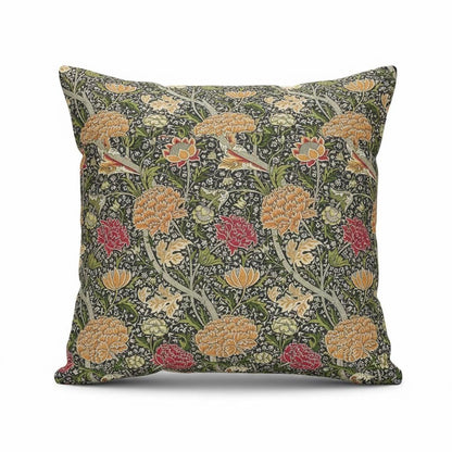 William Morris Cray Floral Autumn Cushion Cover , Cotton Throw Pillow , Handmade UK