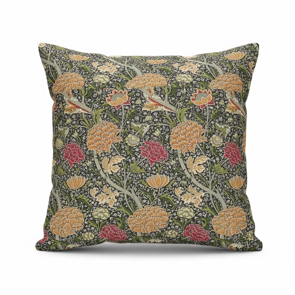 William Morris Cray Floral Autumn Cushion Cover , Cotton Throw Pillow , Handmade UK