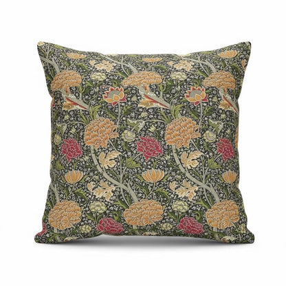 William Morris Cray Floral Autumn Cushion Cover , Cotton Throw Pillow , Handmade UK
