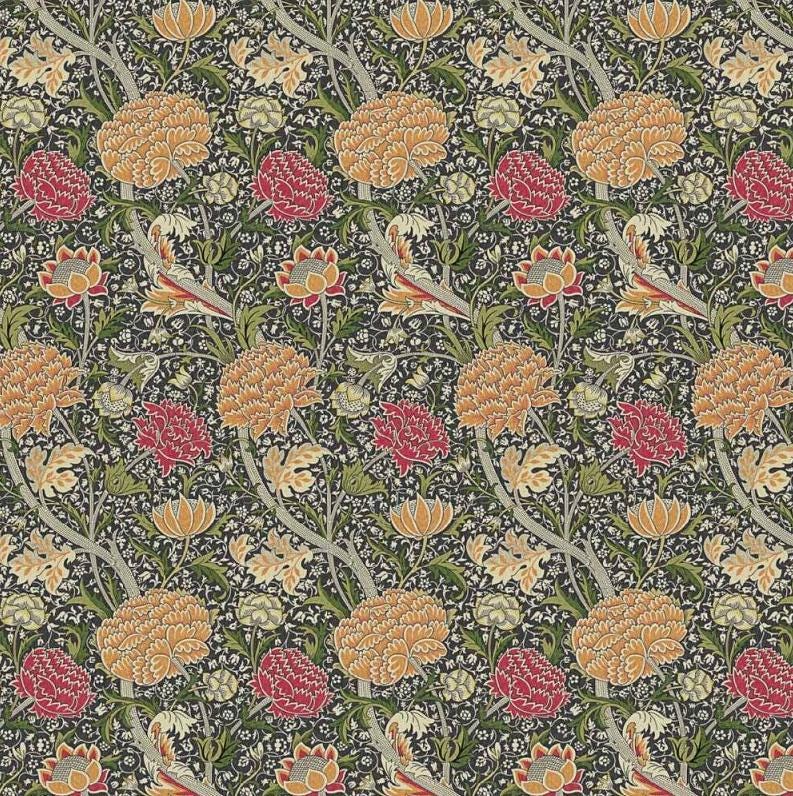 William Morris Cray Floral Autumn Cushion Cover , Cotton Throw Pillow , Handmade UK