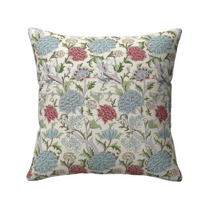 William Morris Cray Floral Paradise Blue Cushion Cover , Cotton Throw Pillow , Handmade UK