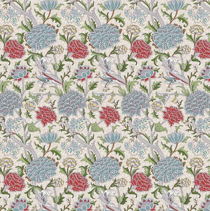 William Morris Cray Floral Paradise Blue Cushion Cover , Cotton Throw Pillow , Handmade UK
